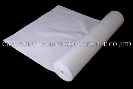 The White Felt With Glue Is Made Of Nonwoven Fabric