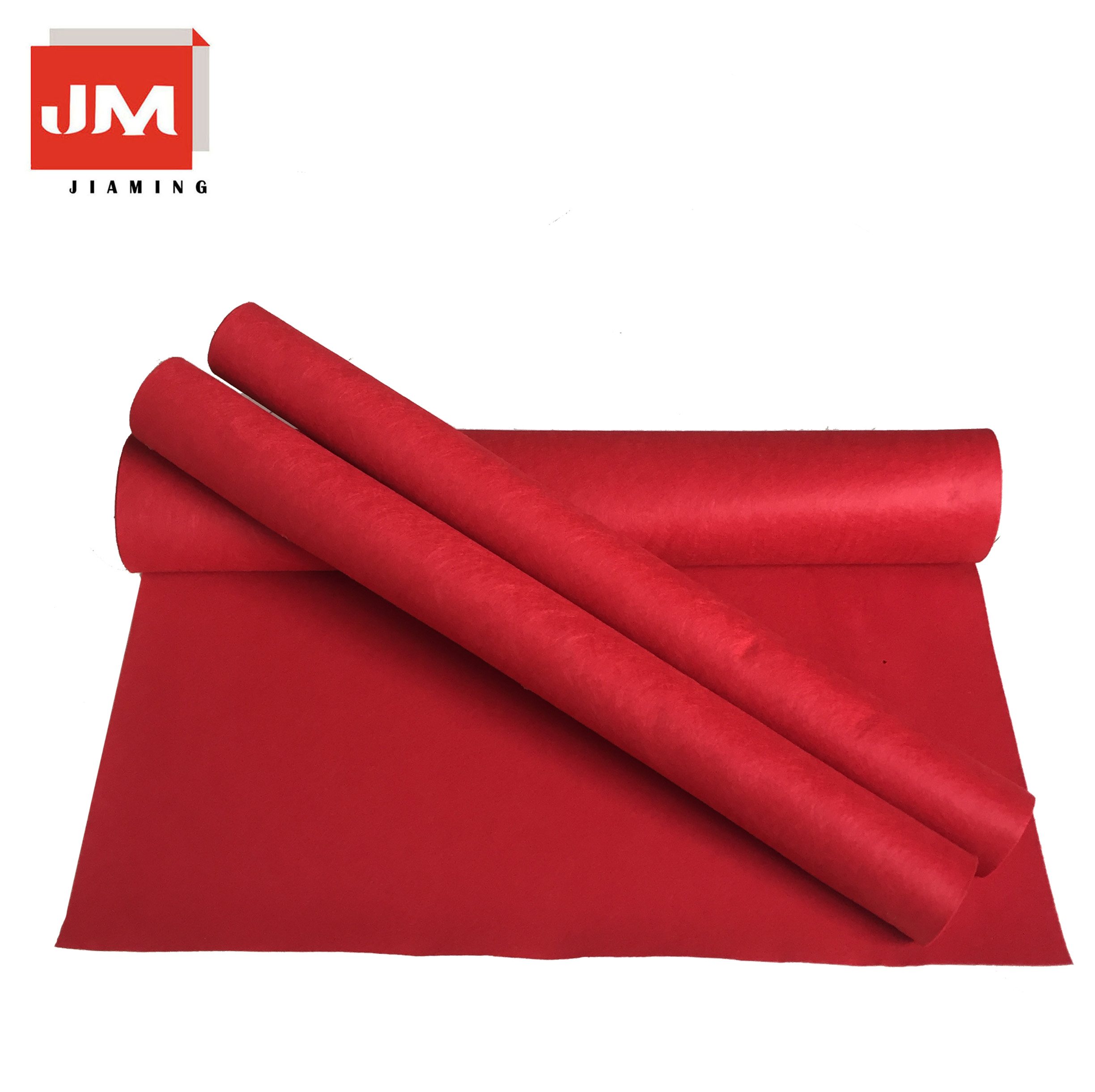 Made red Carpet Needle Punched Thick Colored Felt in rolls 600g/sqm 5mm