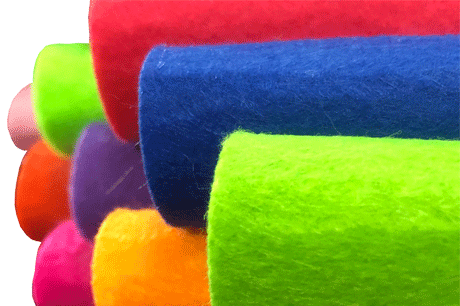 2mm Nonwoven needle punch fabric roll colorful factories polyester felt